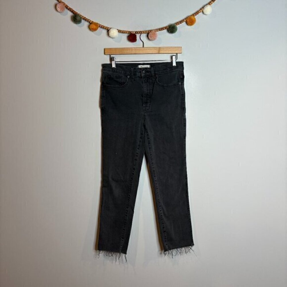 Madewell washed black Stovepipe jeans